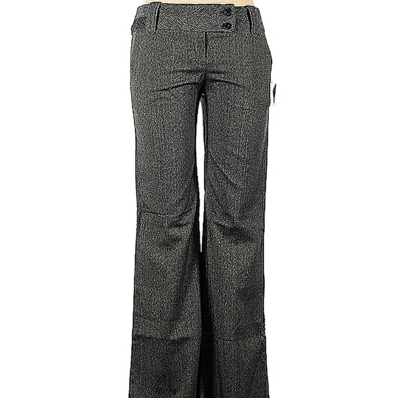 NWT Tracy Evans Limited Grey Tweed Low Rise Trousers - Picture 1 of 4